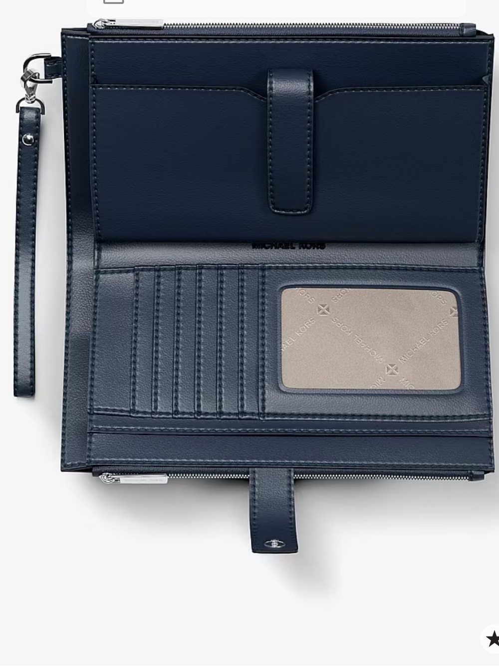 MICHAEL KORS JST Lg Double Zip Printed Signature Logo Wristlet Wallet 
Admiral
N - Picture 2 of 16
